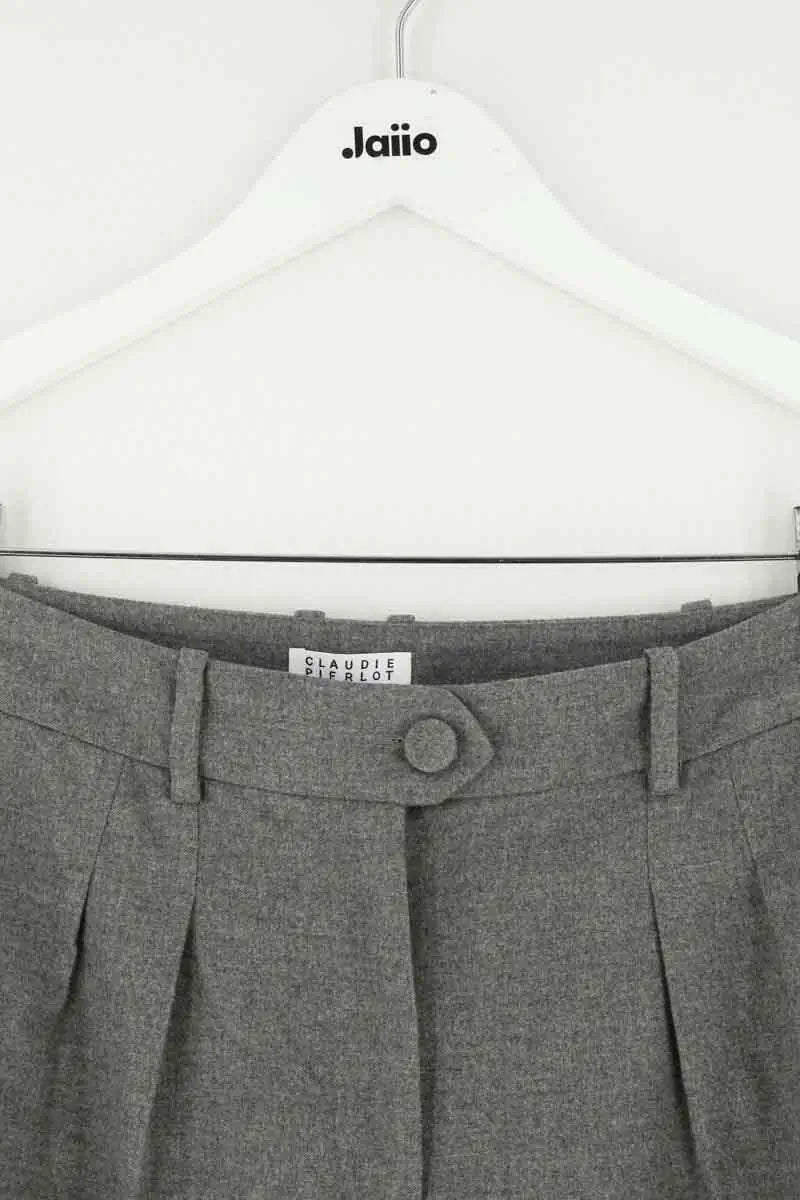 Pantalon Claudie Pierlot Gris en Laine