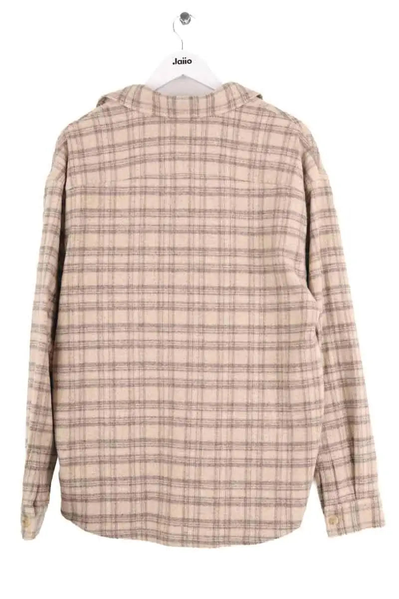 Veste Frame Woolen plaid overshirt Beige en Laine