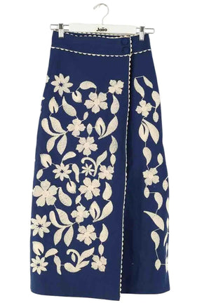 Jupe Sézane Bleu en Coton, taille XS - Seconde Main