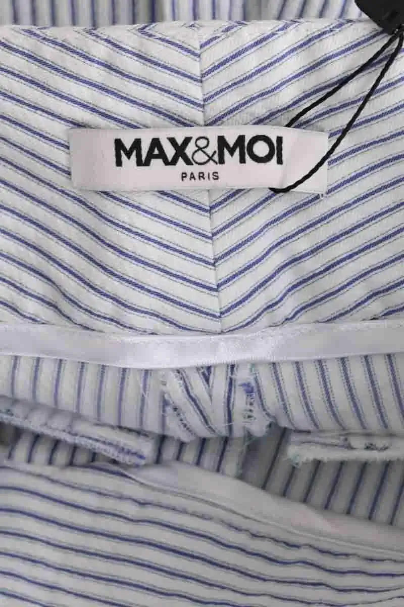 Pantalon slim Max & Moi Blanc en Coton