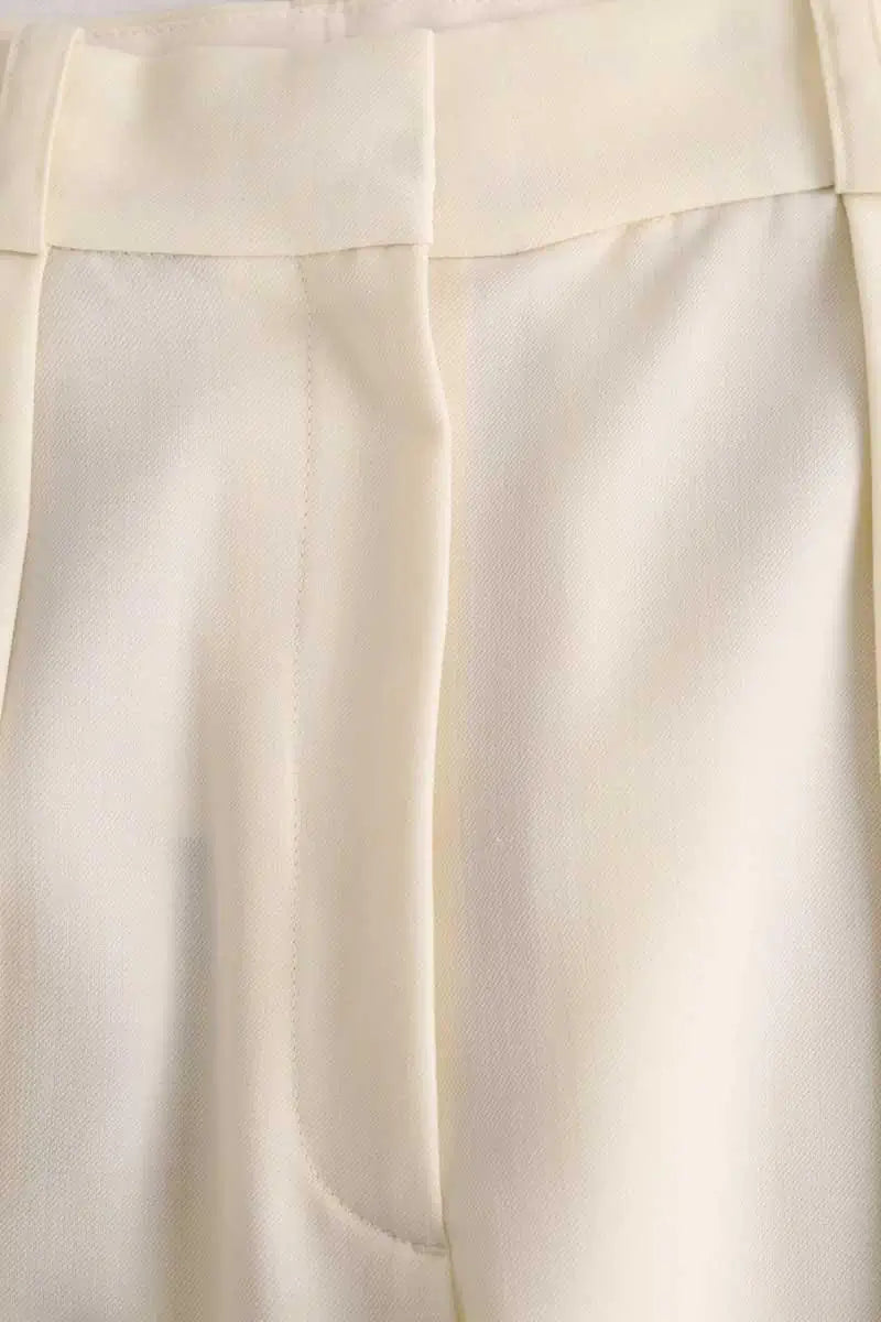 Pantalon large Vanessa Bruno Ecru en Synthétique