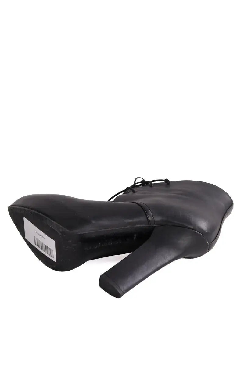 Boots à lacets Bottega Veneta Noir en Cuir