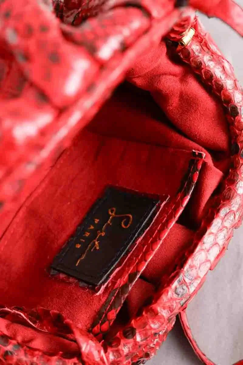 Mini sac Sista Rouge en Cuir