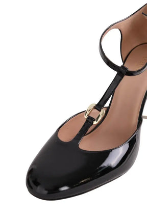 Talons LK Bennett Almina Noir en Cuir verni