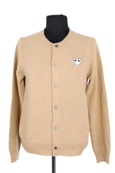 Cardigan Comme Des Garçons Beige en Laine, taille M - Seconde Main