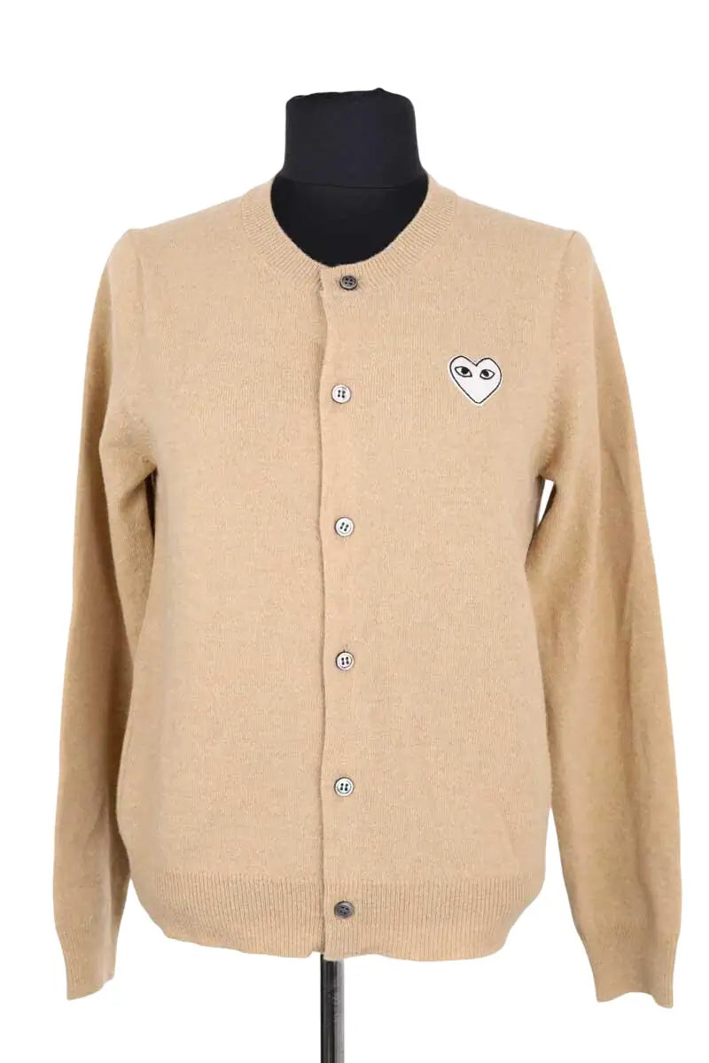 Cardigan Comme Des Garçons Beige en Laine, taille M - Seconde Main