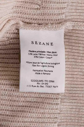 Cardigan Sézane Ecru en Laine