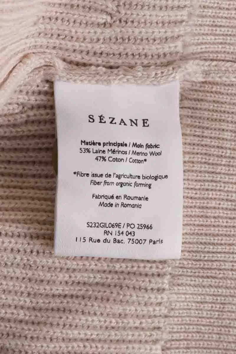 Cardigan Sézane Ecru en Laine