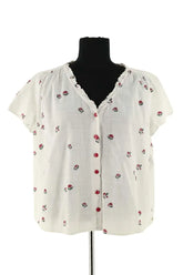 Blouse Des Petits Hauts Blanc en Coton, taille S - Seconde Main