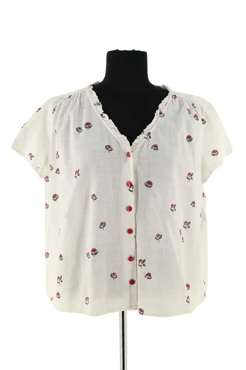 Blouse Des Petits Hauts Blanc en Coton, taille S - Seconde Main