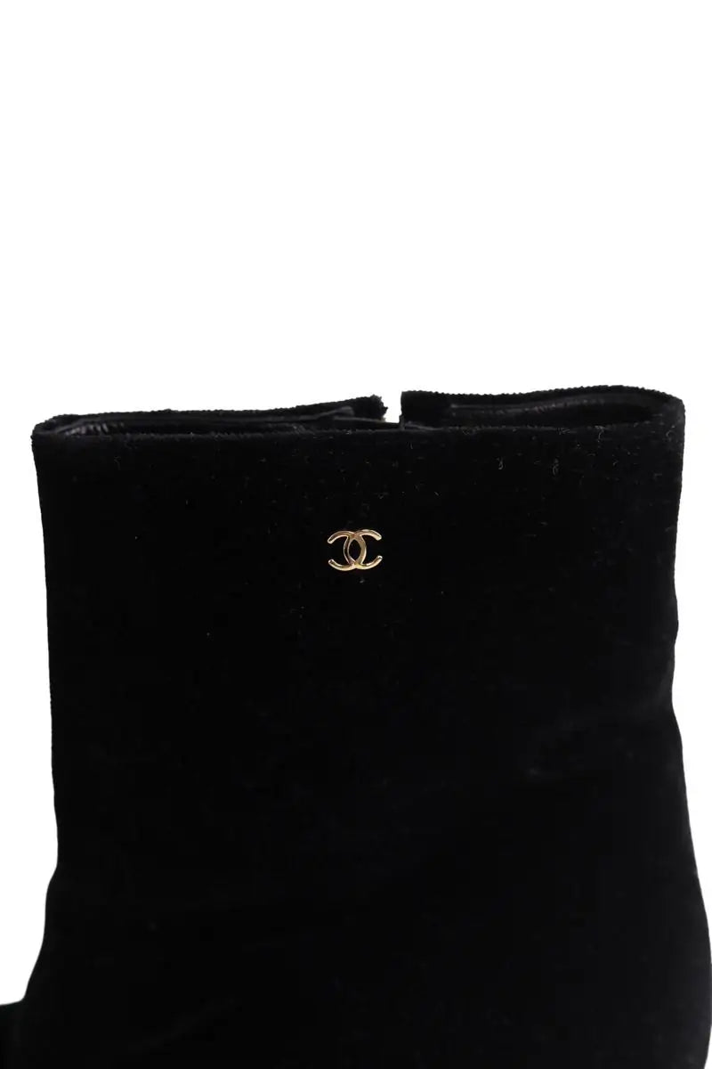 Boots Chanel Noir en Velours
