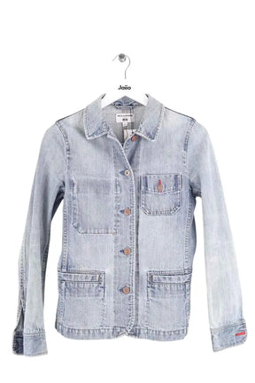 Veste Ines de la Fressange Bleu en Coton, taille S - Seconde Main
