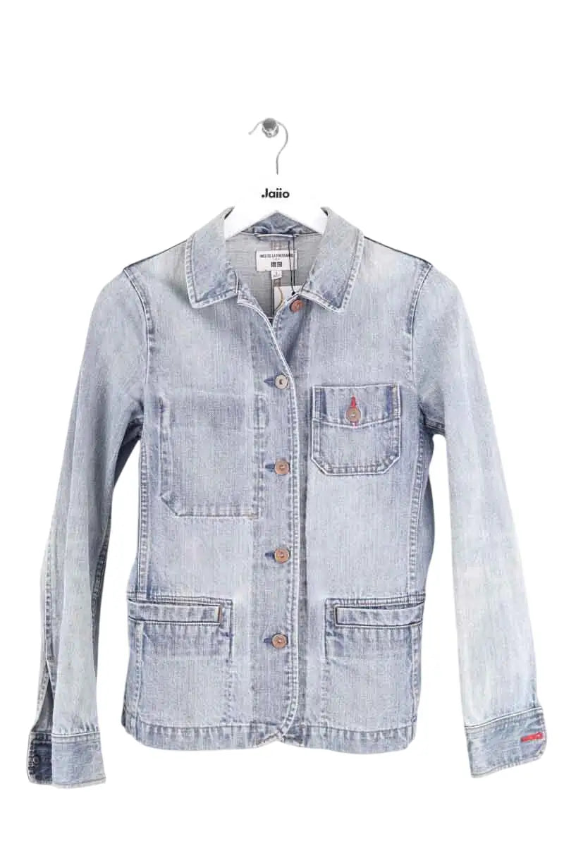 Veste Ines de la Fressange Bleu en Coton, taille S - Seconde Main