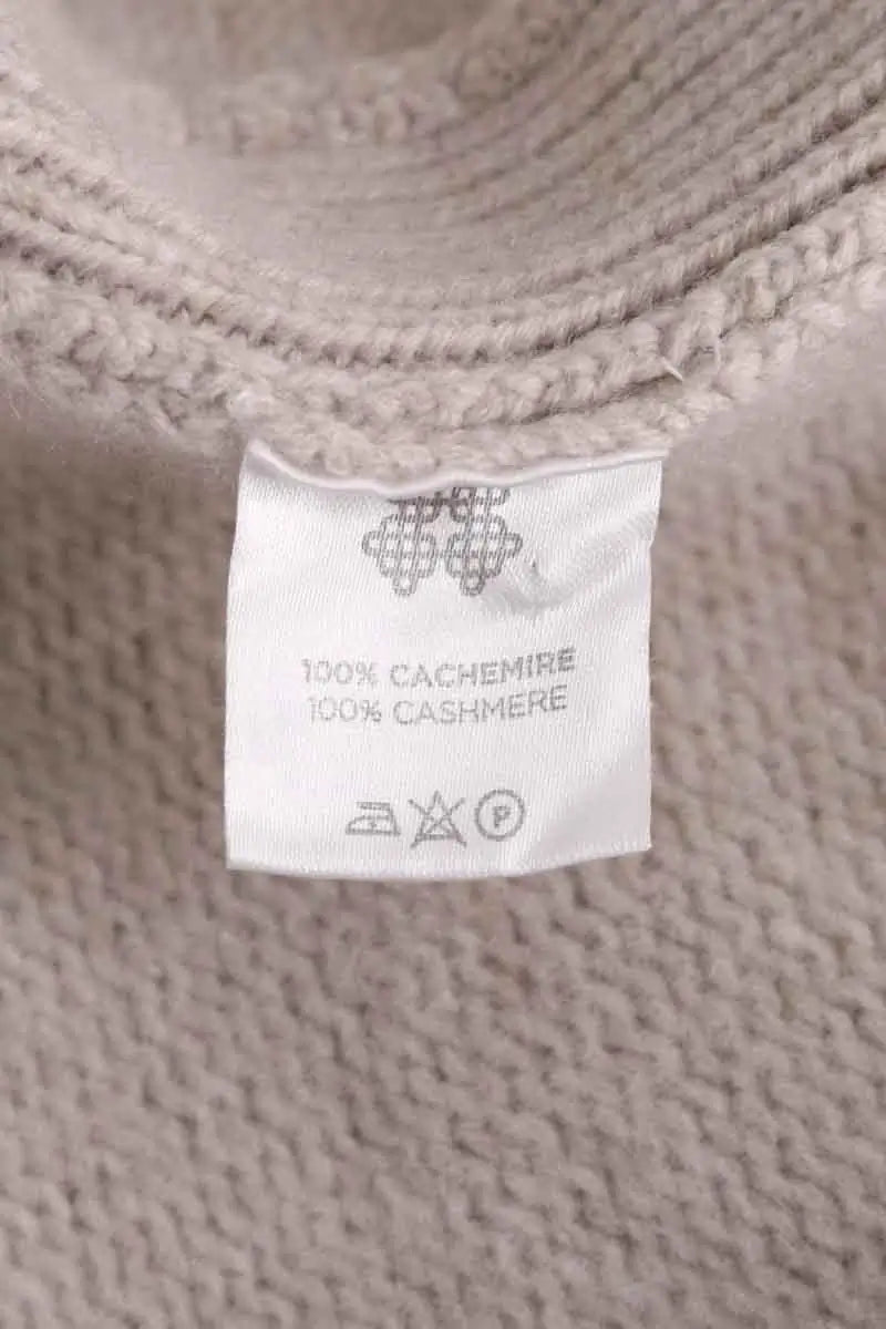 Poncho Kujten Ecru en Cachemire