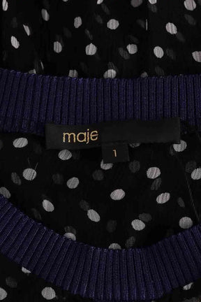 Robe Maje Noir en Synthétique