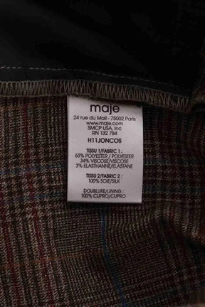 Pantalon Maje Marron en Synthétique