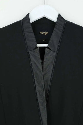 Blazer Maje Noir en Synthétique