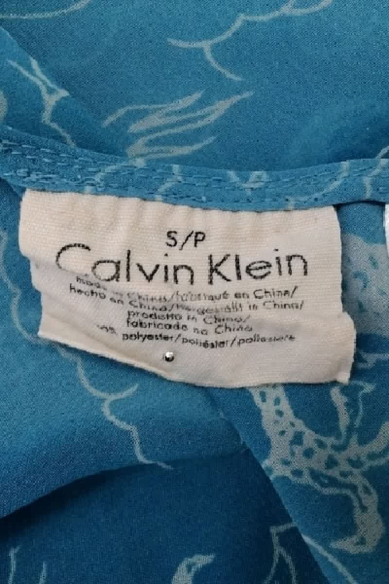 Top sans manche Calvin Klein  Bleu