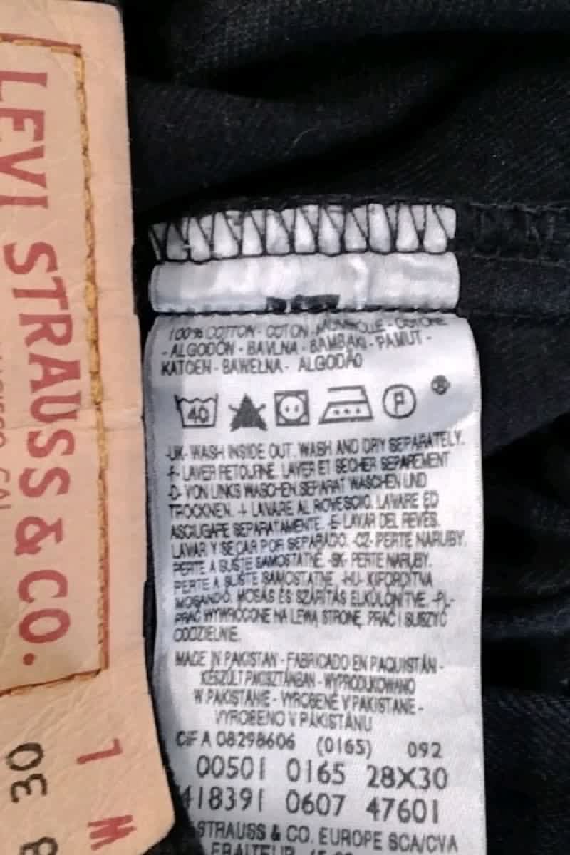 Jean droit Levi's  Noir