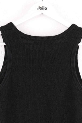 Top sans manche Paco Rabanne Noir en Lin