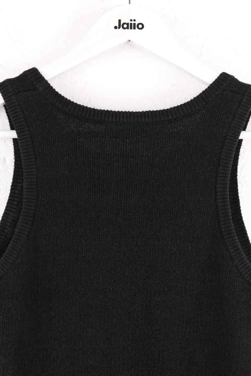 Top sans manche Paco Rabanne Noir en Lin