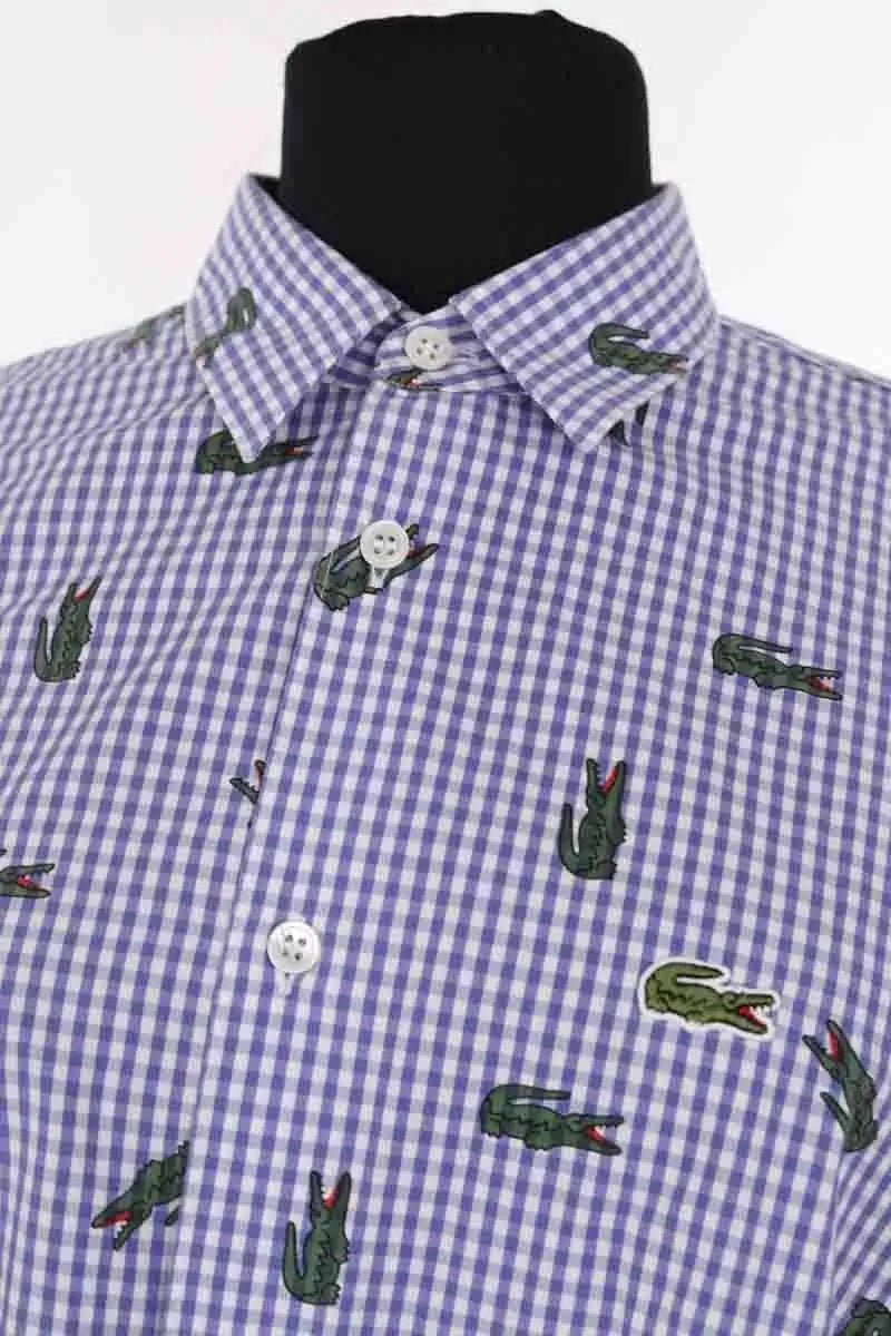 Chemise Lacoste Bleu en Coton