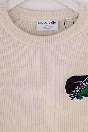 Pull Lacoste Blanc en Laine