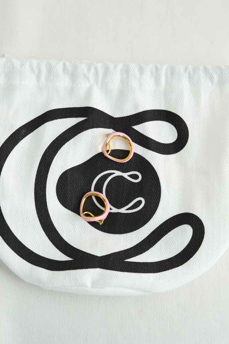 Boucles d'oreilles Charlotte Chesnais  Rose
