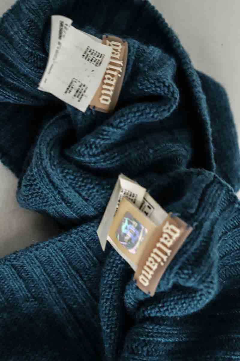 Lot tour de cou et bonnet Galliano  Bleu