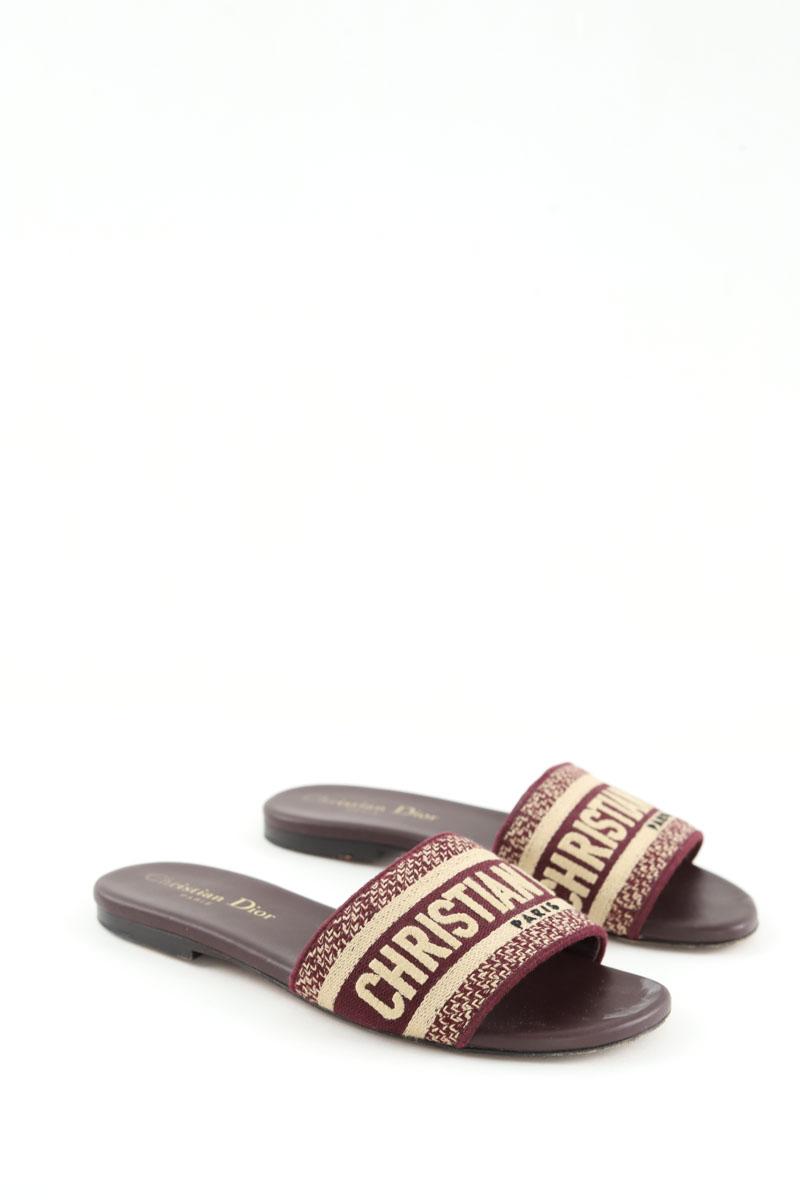 Mules Dior  Bordeaux