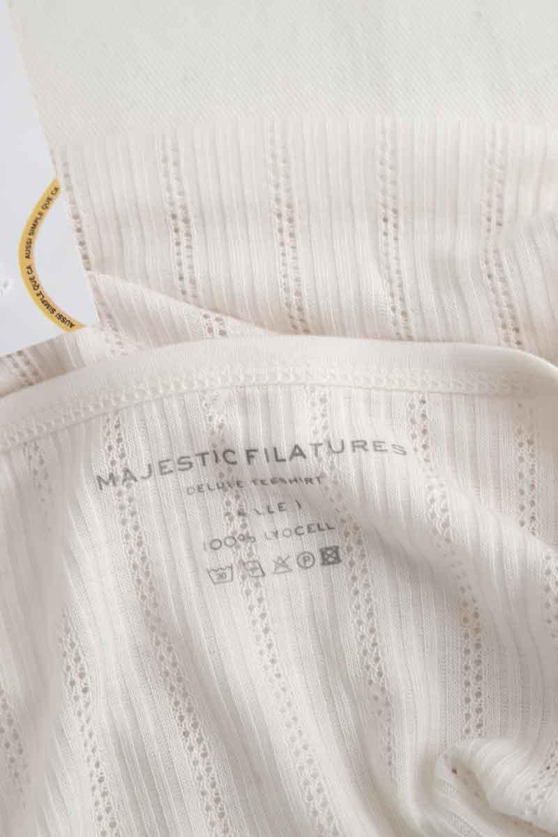 T-shirts Majestic Filatures  Blanc