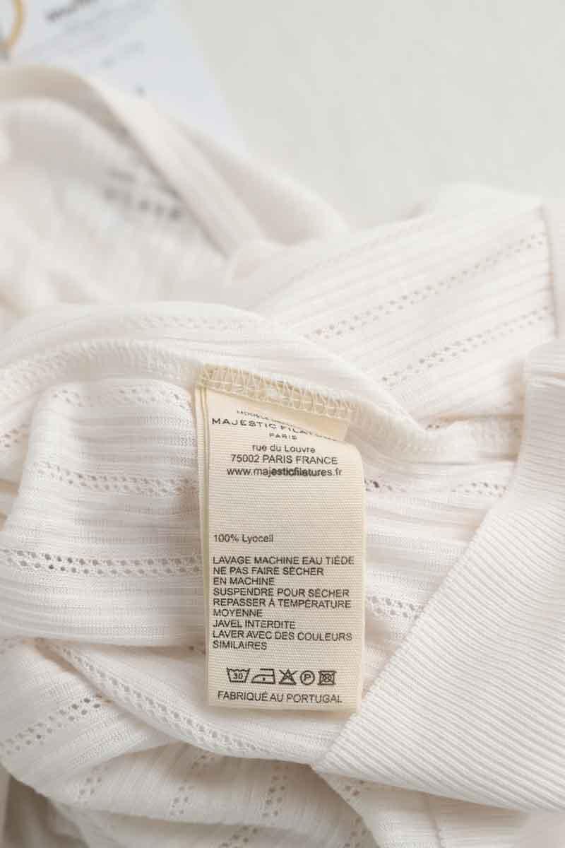 T-shirts Majestic Filatures  Blanc