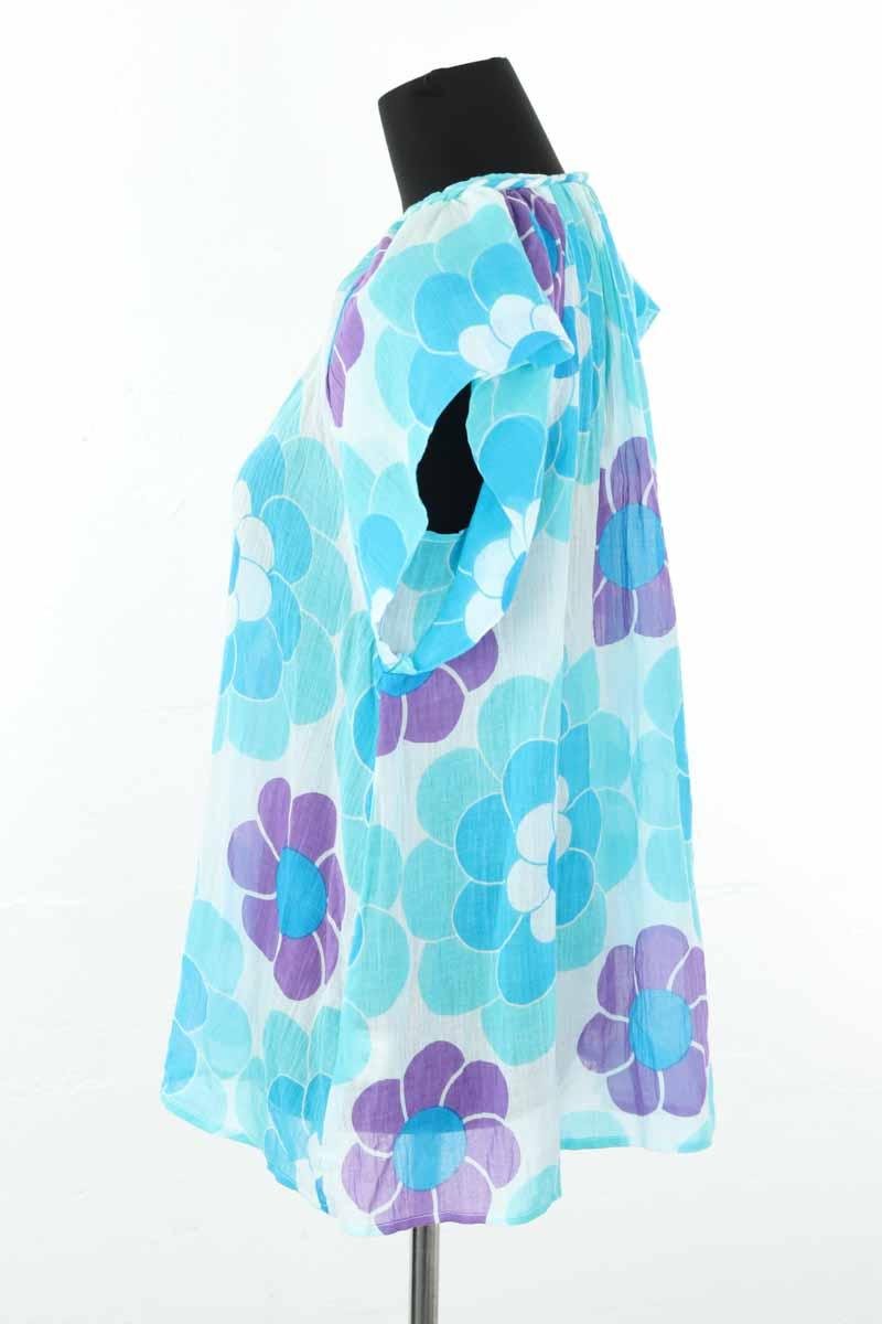Blouse Antik Batik  Bleu