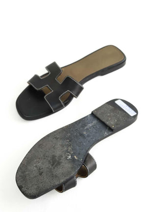Sandales Hermès  Noir
