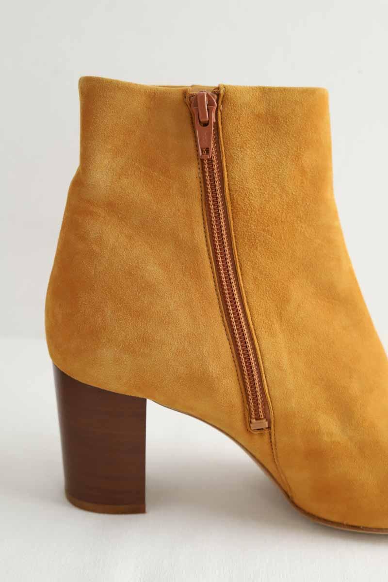 Bottes En Daim Camel Sézane - Taille 39 - Marron - Style Santiague - Neuves Avec Étiquettes