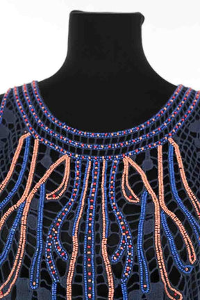 Top Antik Batik  Bleu