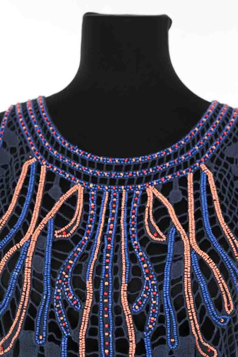 Top Antik Batik  Bleu
