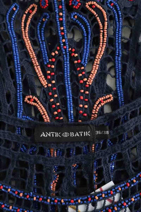 Top Antik Batik  Bleu