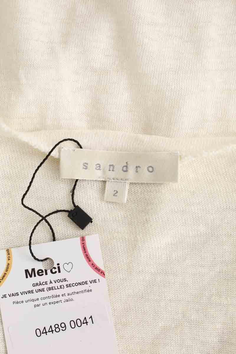Top sans manche Sandro  Ecru