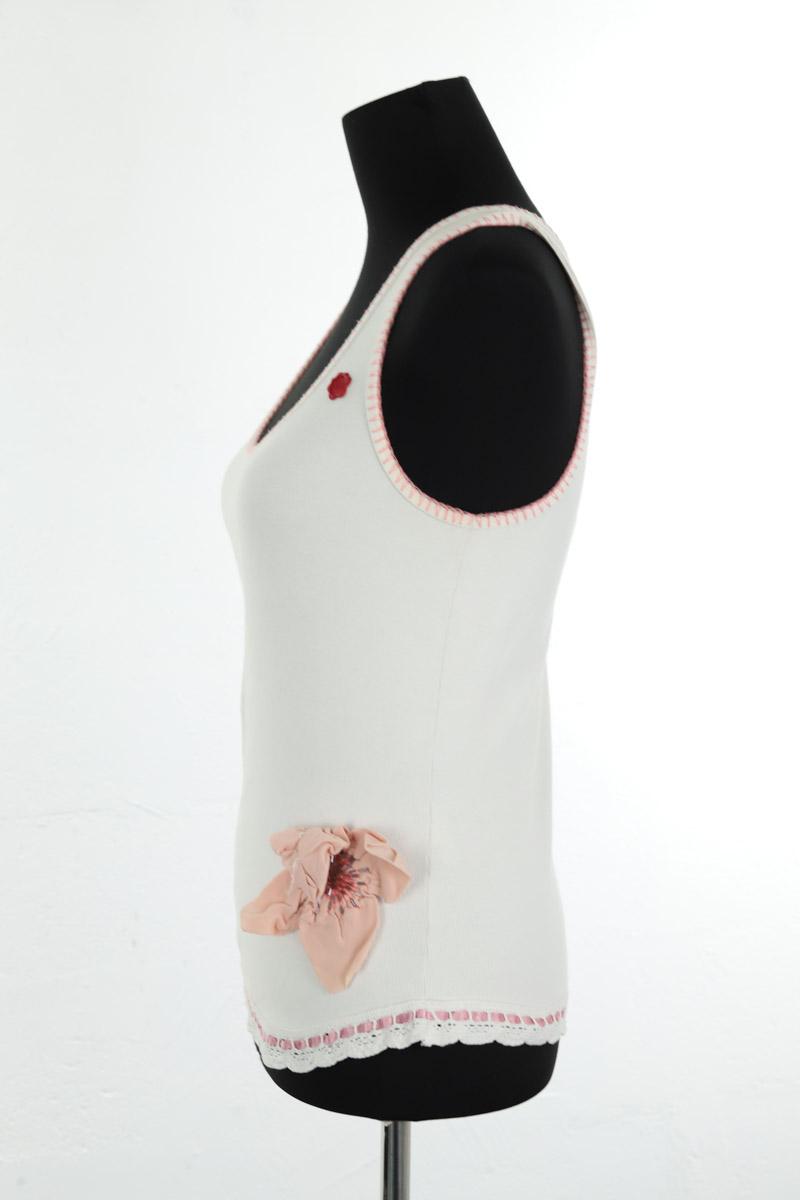 Top sans manche Moschino  Ecru