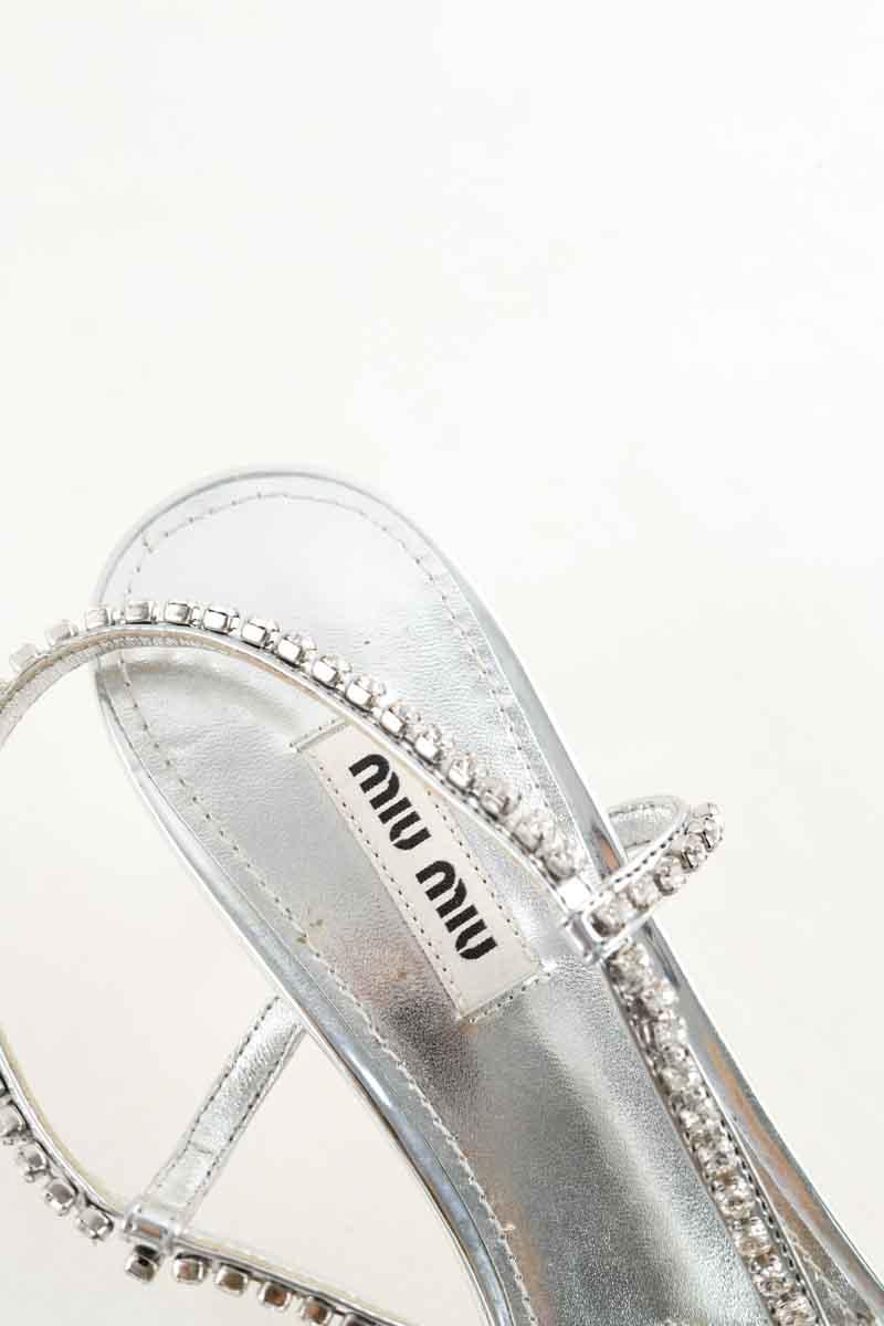 Talons Miu Miu  Argent