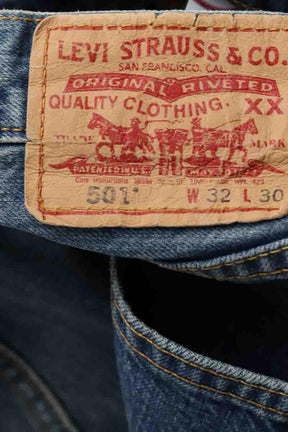 Jean droit Levi's 501 Bleu