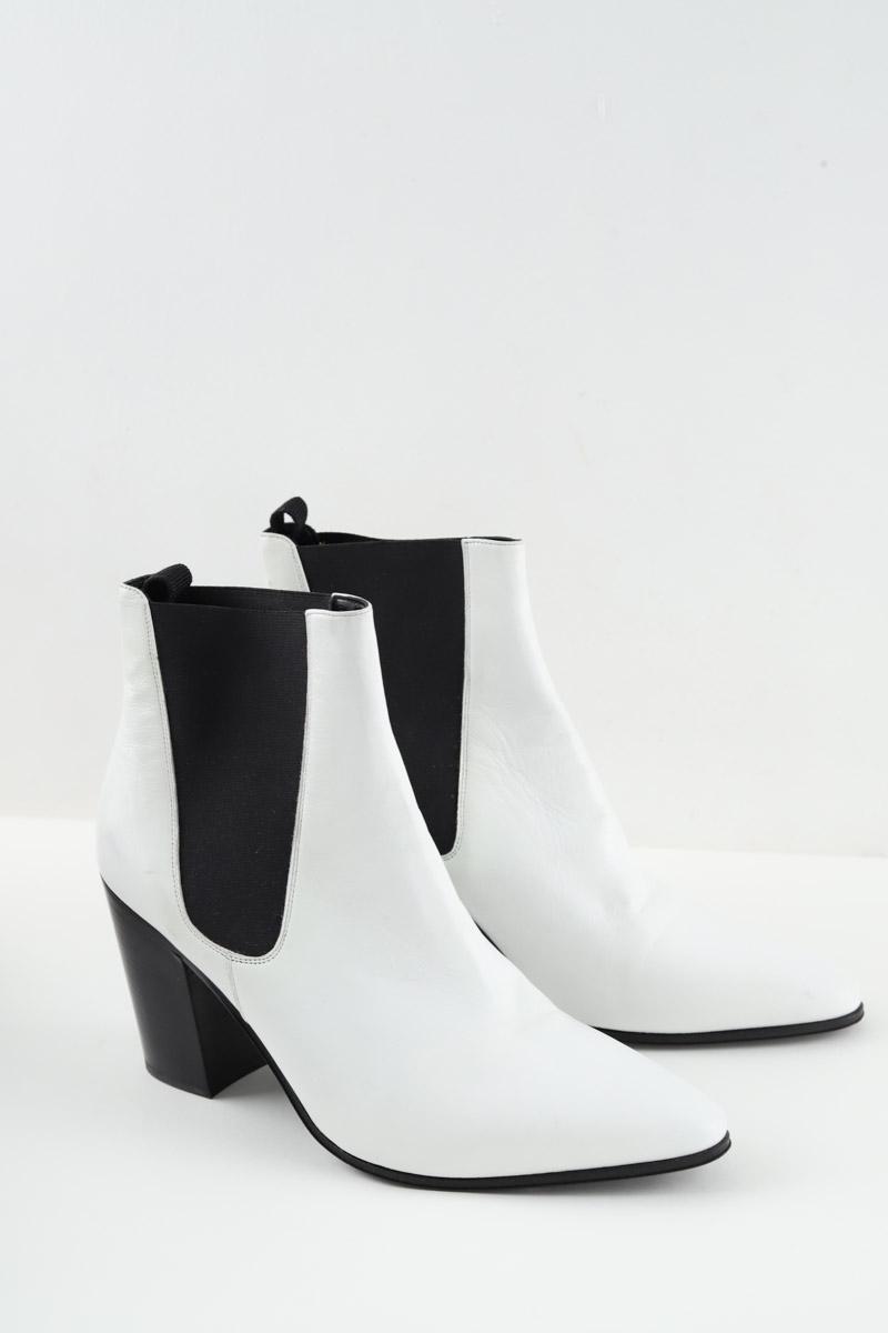 Boots Saint Laurent West Chelsea Blanc