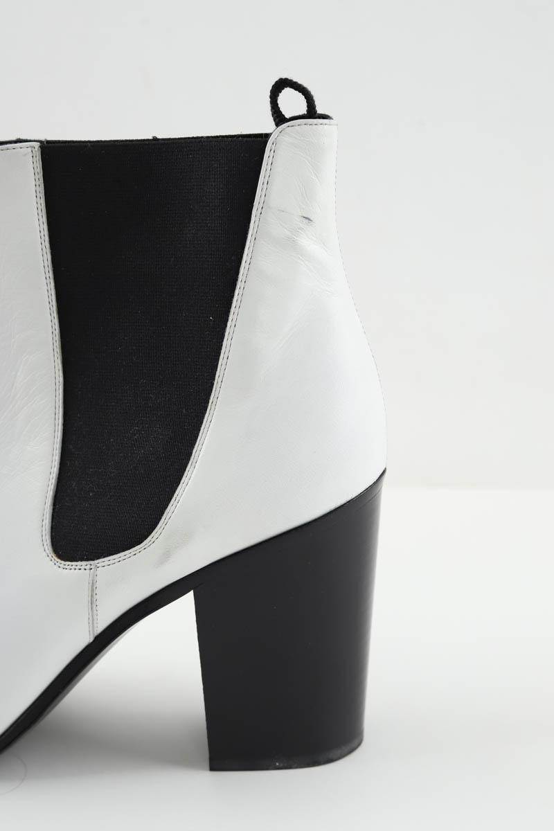 Boots Saint Laurent West Chelsea Blanc