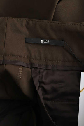 Pantalon droit Boss  Marron