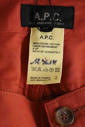 Pantalon droit APC  Orange