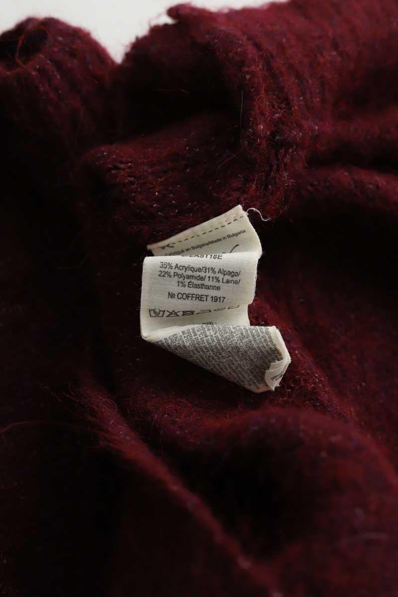 Pull Framboise American Vintage - Taille Unique Femme - 25% Laine Alpaga - Neuf Avec étiquettes