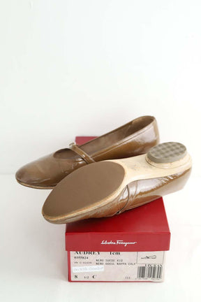 Ballerines Salvatore Ferragamo  Marron