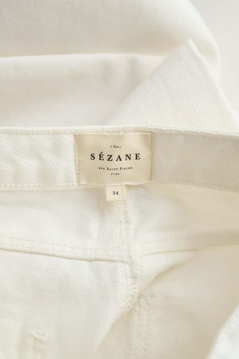 Jean large Sézane  Blanc
