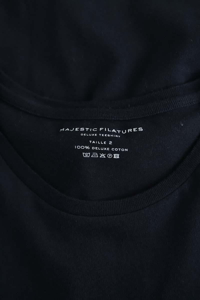 T-shirt Majestic Filatures  Bleu